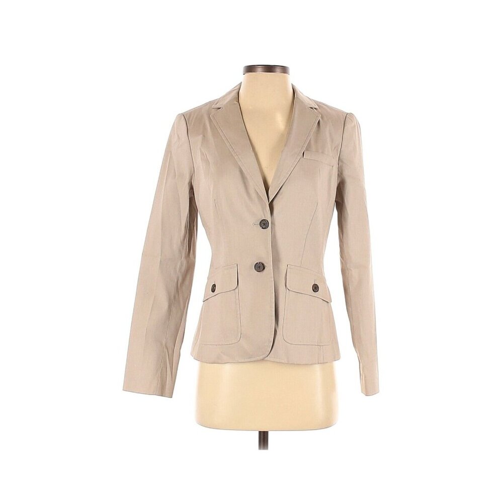 EUC Banana Republic Size 4 Blazer Khaki Fitted Tailored Officewear Career